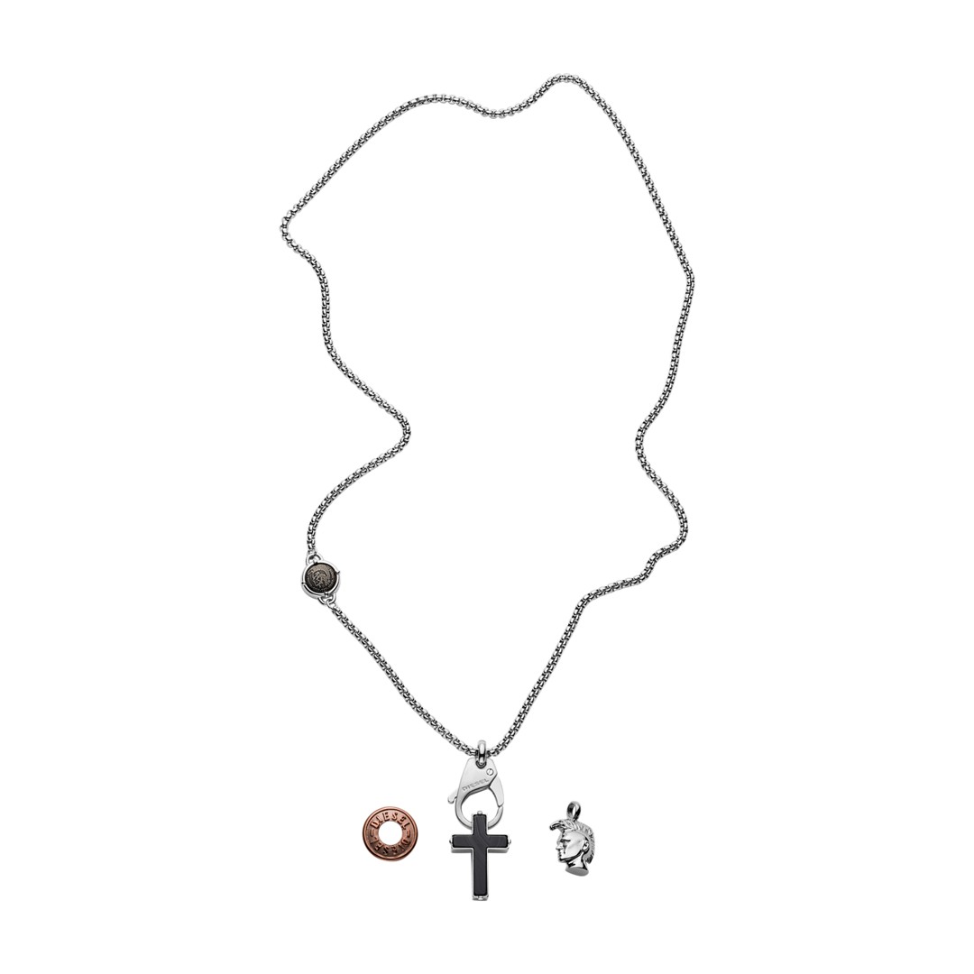 Diesel Stainless Steel Interchangeable Pendant Necklace Dx1215040 Jewelry - DX1215040-WSI Diesel Stainless Steel Interchangeable Pendant Necklace Dx1215040 Jewelry - DX1215040-WSI