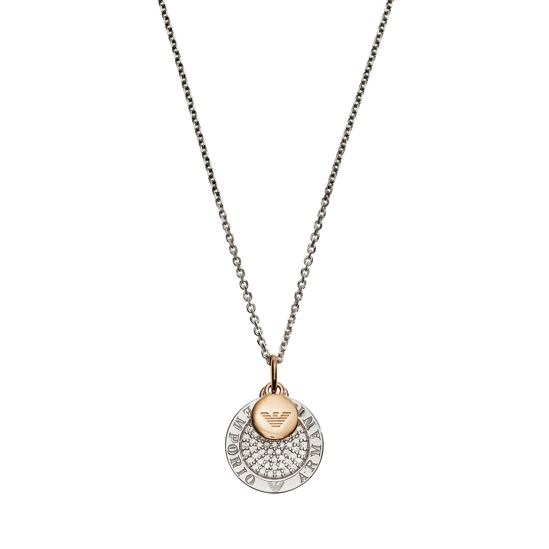 Emporio Armani Emporio Armani Women&Apos;S Two-Tone Sterling Silver Necklace Eg3374040 Jewelry - EG3374040-WSI Emporio Armani Emporio Armani Women&Apos;S Two-Tone Sterling Silver Necklace Eg3374040 Jewelry - EG3374040-WSI