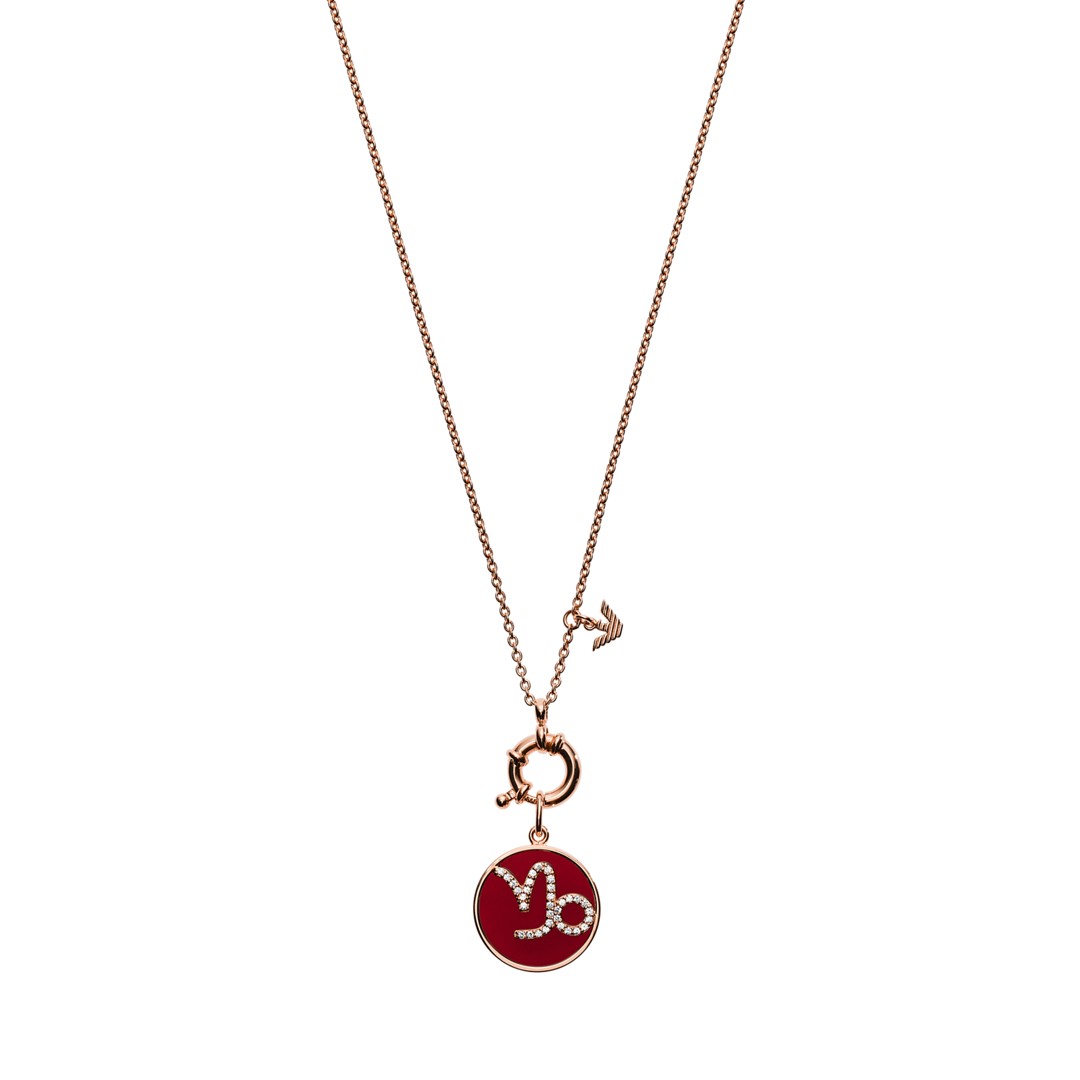 Emporio Armani Emporio Armani Women&Apos;S Capricorn Rose Gold-Tone Sterling Silver Pendant Necklace Eg3399221 Jewelry - EG3399221-WSI Emporio Armani Emporio Armani Women&Apos;S Capricorn Rose Gold-Tone Sterling Silver Pendant Necklace Eg3399221 Jewelry - EG3399221-WSI