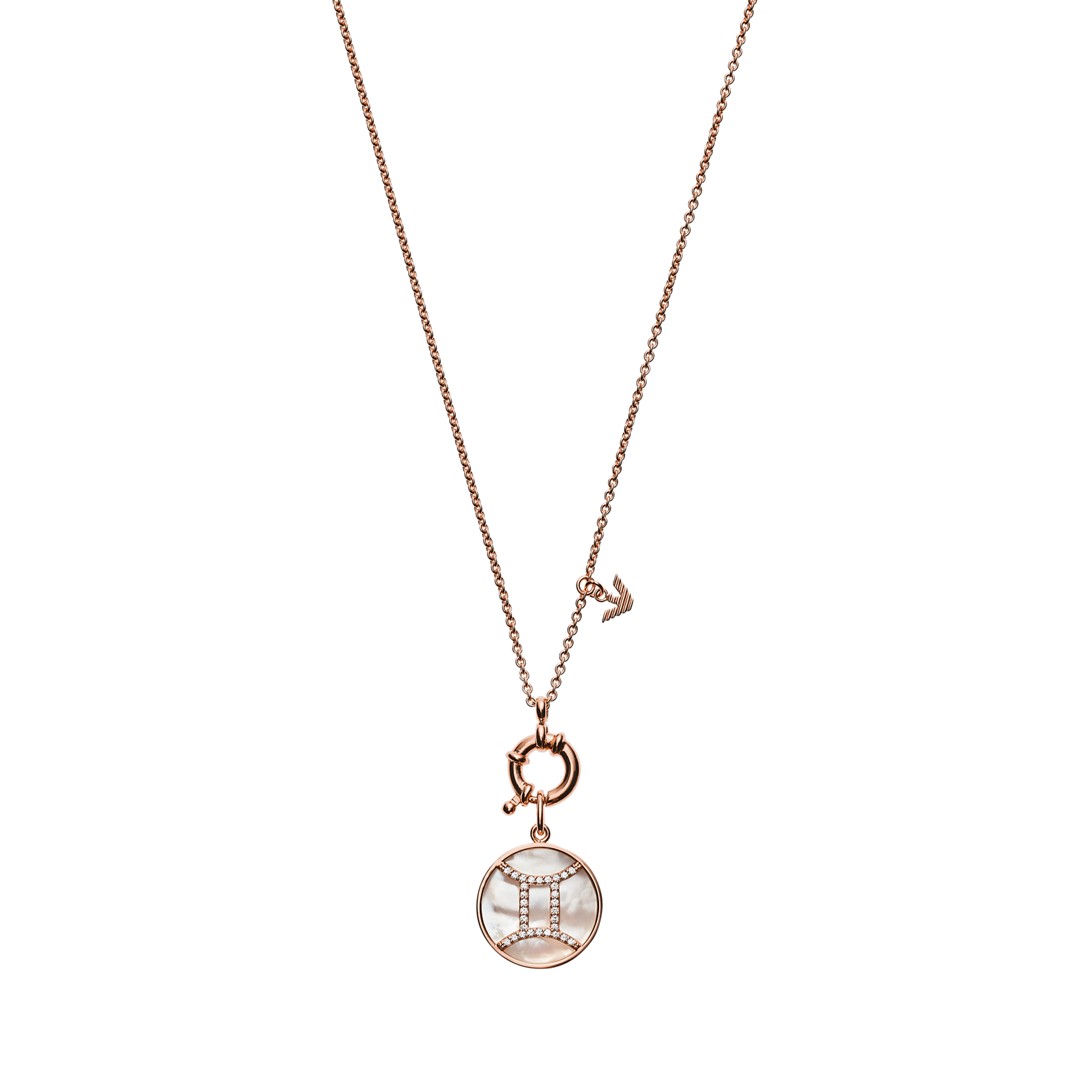 Emporio Armani Emporio Armani Women&Apos;S Gemini Rose Gold-Tone Sterling Silver Pendant Necklace Eg3404221 Jewelry - EG3404221-WSI Emporio Armani Emporio Armani Women&Apos;S Gemini Rose Gold-Tone Sterling Silver Pendant Necklace Eg3404221 Jewelry - EG3404221-WSI
