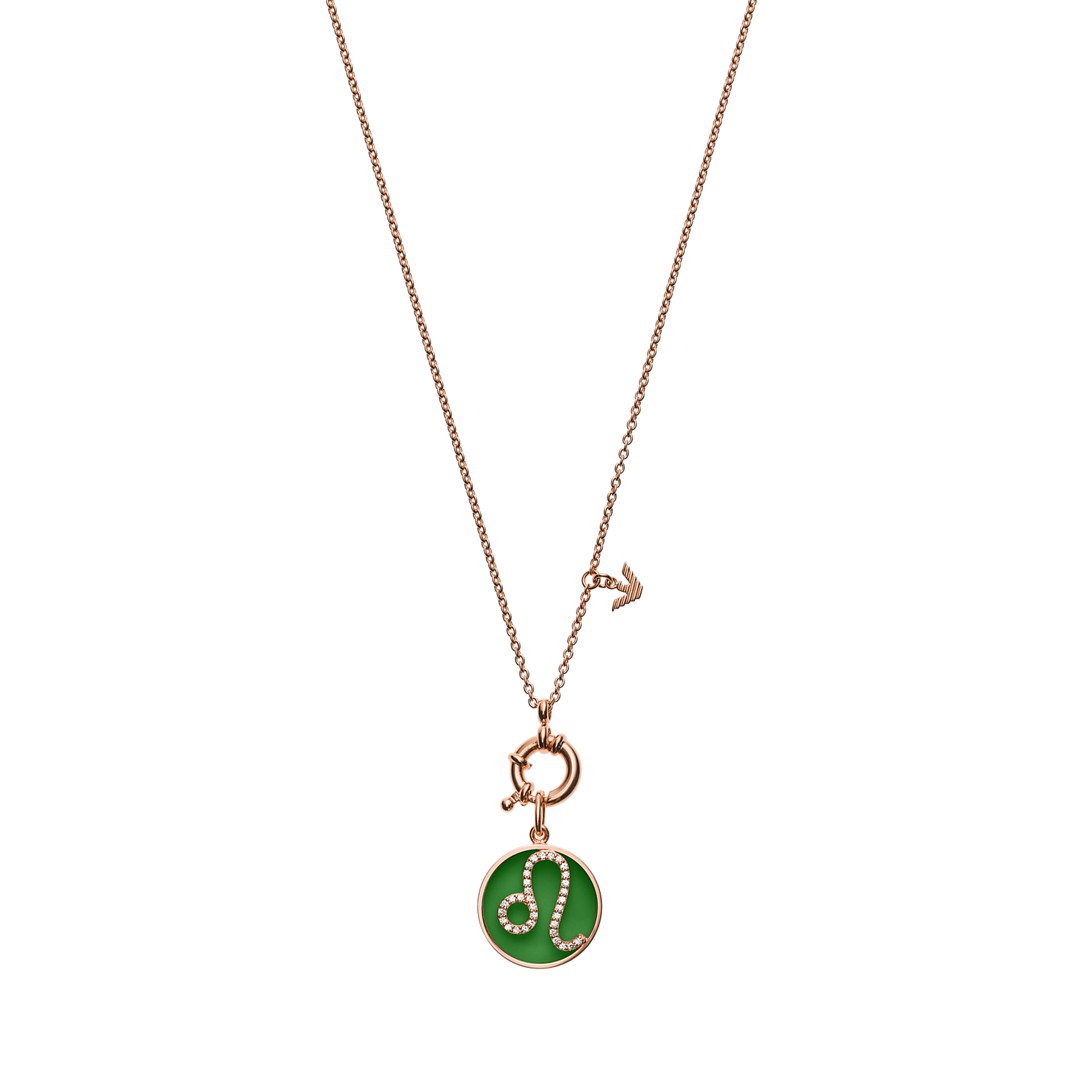 Emporio Armani Emporio Armani Women&Apos;S Leo Rose Gold-Tone Sterling Silver Pendant Necklace Eg3406221 Jewelry - EG3406221-WSI Emporio Armani Emporio Armani Women&Apos;S Leo Rose Gold-Tone Sterling Silver Pendant Necklace Eg3406221 Jewelry - EG3406221-WSI