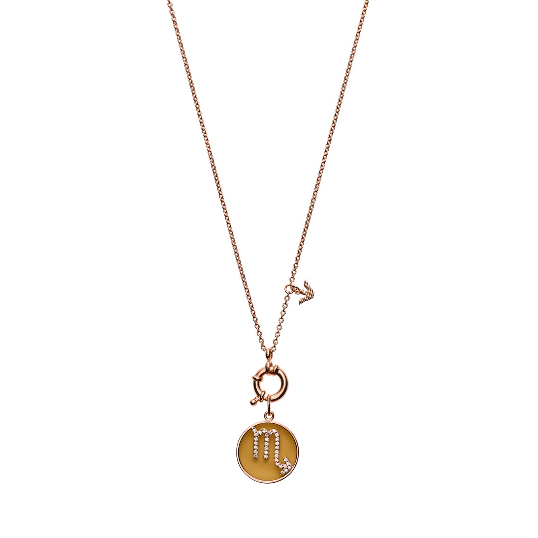 Emporio Armani Emporio Armani Women&Apos;S Scorpio Rose Gold-Tone Sterling Silver Pendant Necklace Eg3409221 Jewelry - EG3409221-WSI Emporio Armani Emporio Armani Women&Apos;S Scorpio Rose Gold-Tone Sterling Silver Pendant Necklace Eg3409221 Jewelry - EG3409221-WSI