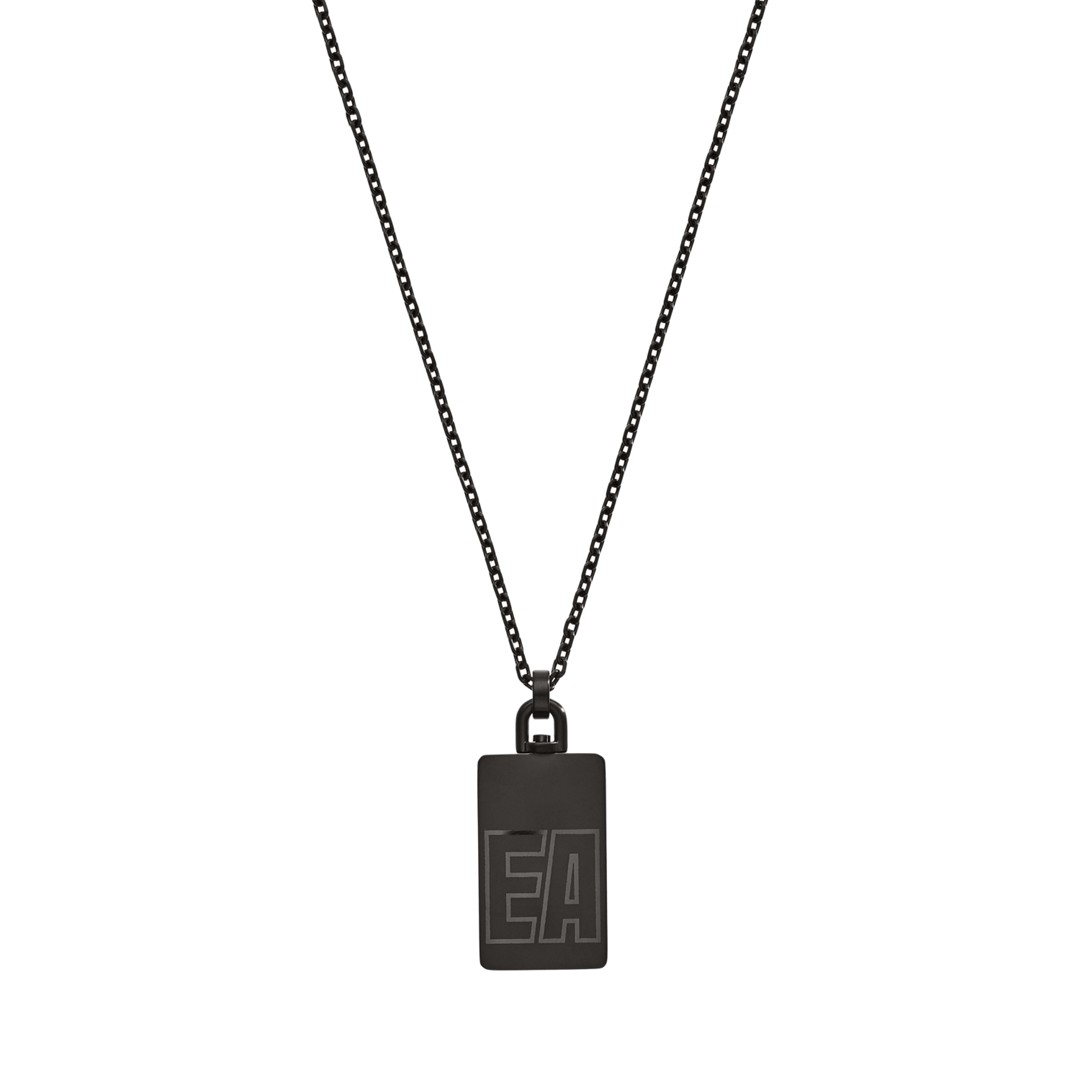 Emporio Armani Emporio Armani Reversible Gunmetal Stainless Steel Dog Tag Necklace Egs2677001 Jewelry - EGS2677001-WSI Emporio Armani Emporio Armani Reversible Gunmetal Stainless Steel Dog Tag Necklace Egs2677001 Jewelry - EGS2677001-WSI