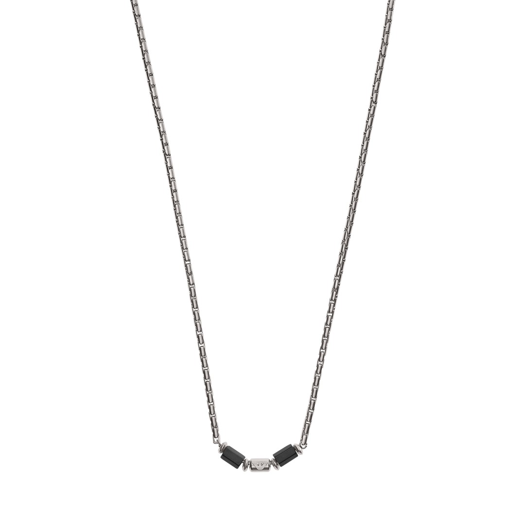 Emporio Armani Emporio Armani Gunmetal Stainless Steel Beaded Necklace Egs2680040 Jewelry - EGS2680040-WSI Emporio Armani Emporio Armani Gunmetal Stainless Steel Beaded Necklace Egs2680040 Jewelry - EGS2680040-WSI