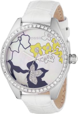 Analog White Floral Dial (ES1958P)
