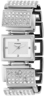 Fossil ES2018 Analog Glitz Silver Dial
