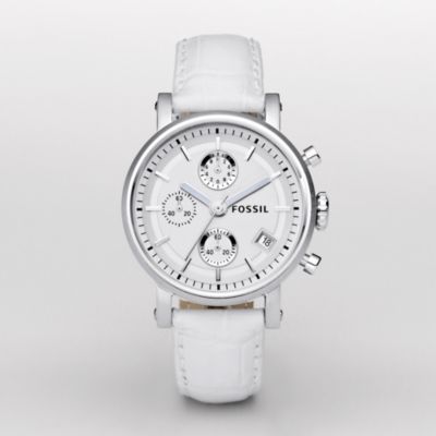 Fossil ES2202 Chronograph Silver Dial