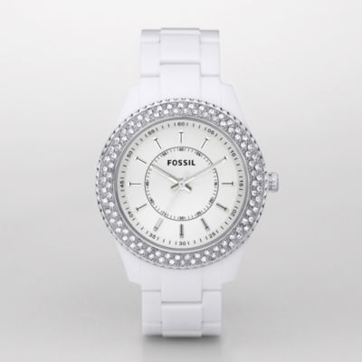 Fossil ES2444, Stella Analog Glitz White Dial