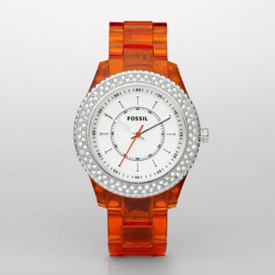 Fossil ES2453, Stella Orange Glitz Topring