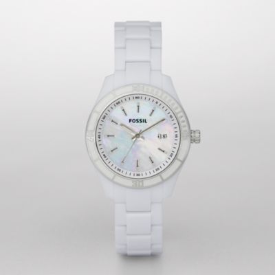 Fossil ES2544 Analog White MOP Dial