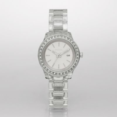 Fossil ES2612 Clear Stella White Analog Dial