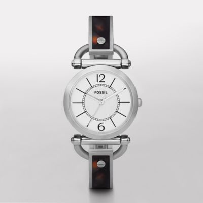 Fossil ES2630, Analog White Silver Dial