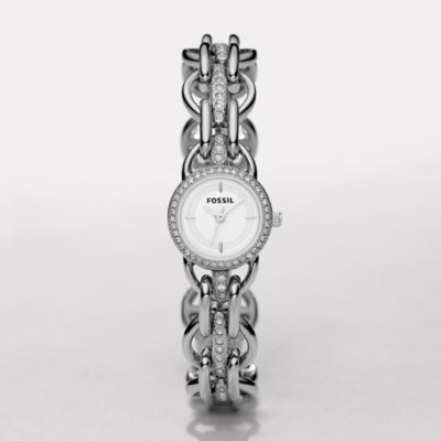 Fossil ES2646, Analog White Silver Dial