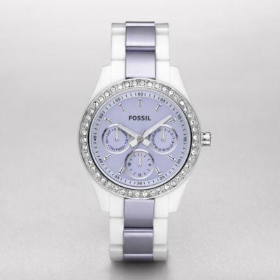 Fossil Stella Multifunction Purple Dial Watch