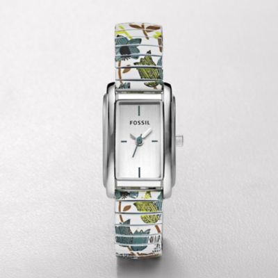 Fossil Printed Expansion White Dial Watch