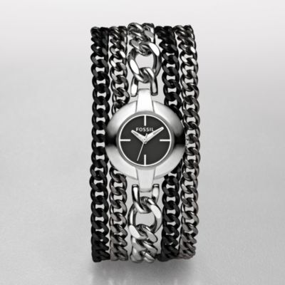 Fossil Chain Bracelet White Dial Watch