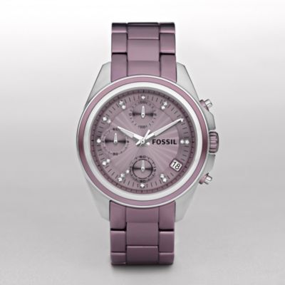 Fossil Decker Boyfriend Aluminum Watch - Purple