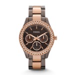 Stella Stainless Steel Watch - Brown and Rose