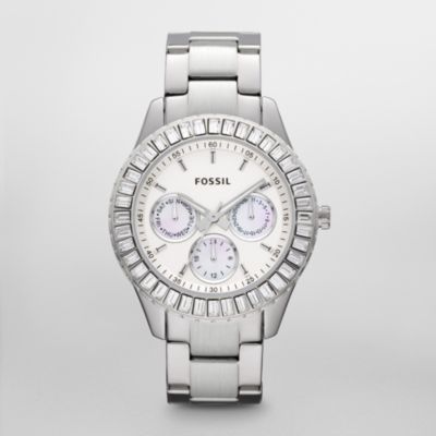 Fossil Stella Baguette Stainless Steel Watch