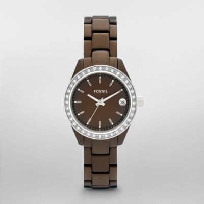 Fossil Stella Mini Aluminum Watch - Chocolate