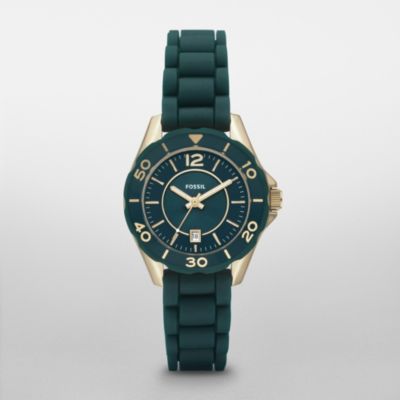 Fossil Riley Mini Silicone Watch - Sapphire