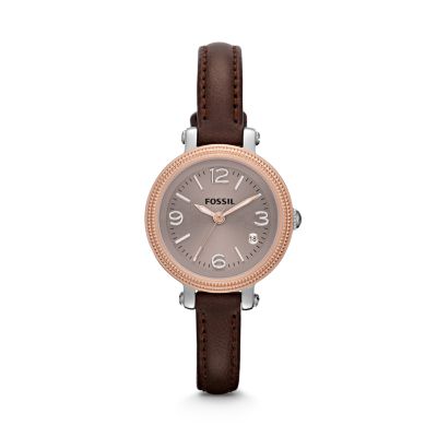 ES3138 - Heather Mini Leather Watch – Brown