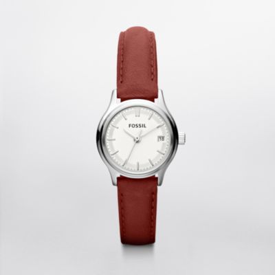 ES3172 - Archival Mini Leather Watch - Red