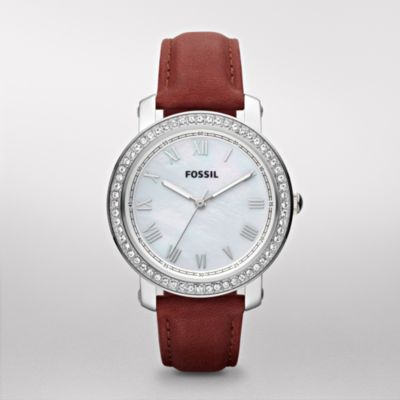 ES3190 - Emma Leather Watch – Red