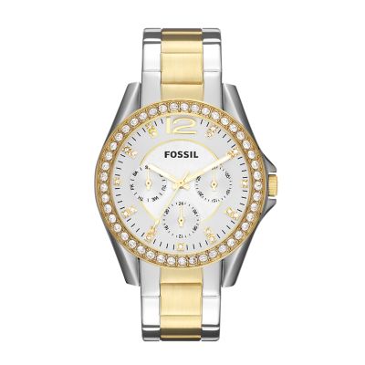 ES3204 - Riley Multifunction Stainless Steel Watch – Two-Tone