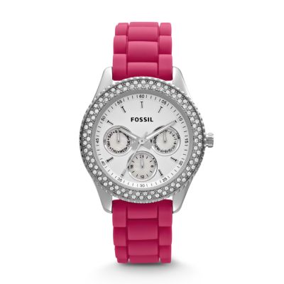 ES3214 - Stella Silicone Watch – Fuchsia