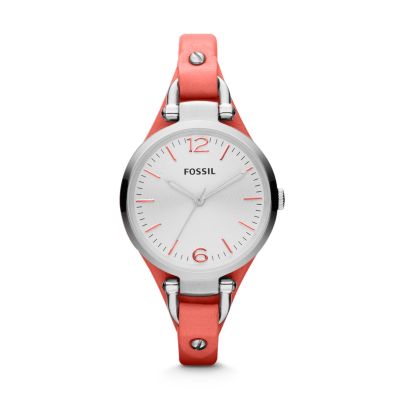 ES3219 - Georgia Leather Watch – Coral
