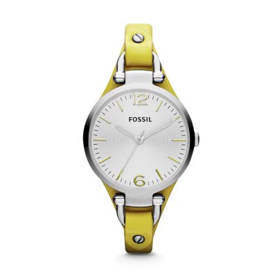 ES3220 - Georgia Leather Watch – Yellow