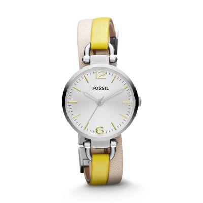 ES3223 - Georgia Leather Watch – White and Yellow