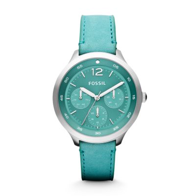 ES3243 - The Editor Leather Watch - Aqua