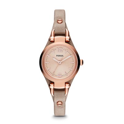 ES3262 - Georgia Mini Three Hand Leather Watch - Sand