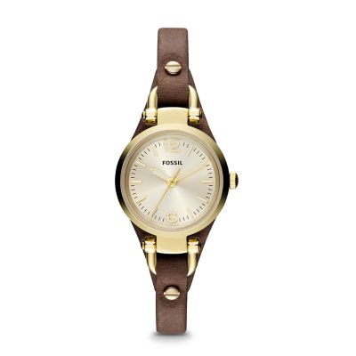 ES3264 - Georgia Mini Three Hand Leather Watch - Brown