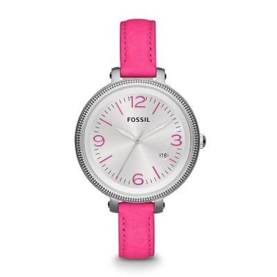 ES3277 - Heather Three Hand Leather Watch - Pink