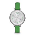 Heather Three Hand Leather Watch - Green