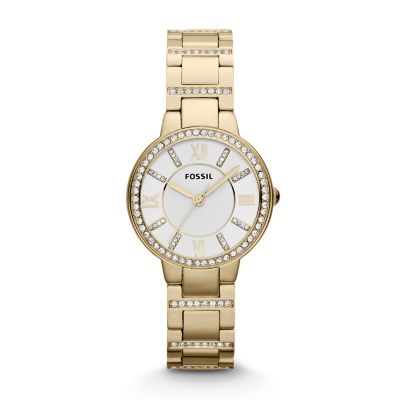 ES3283 - Virginia Three Hand Stainless Steel Watch – Gold-Tone