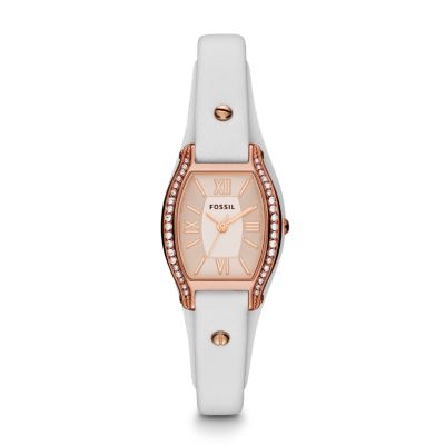 ES3289 - Molly Three Hand Leather Watch - White