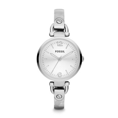 ES3294 - Georgia Three Hand Resin Watch - Pearlized White
