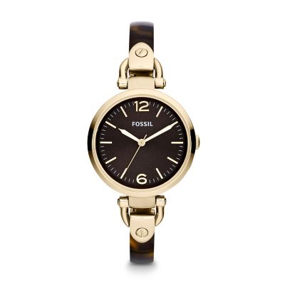 ES3295 - Georgia Three Hand Resin Watch - Tort