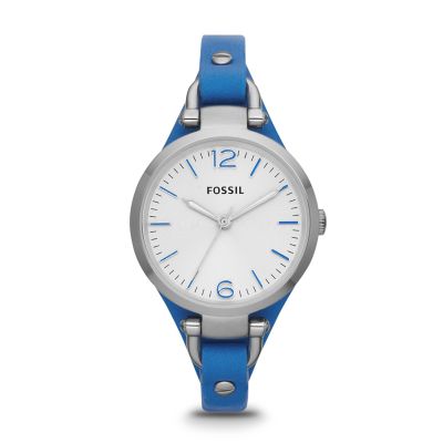 ES3297 - Georgia Three Hand Leather Watch - Blue