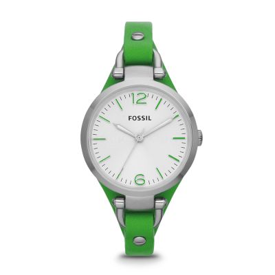 ES3298 - Georgia Three Hand Leather Watch - Green