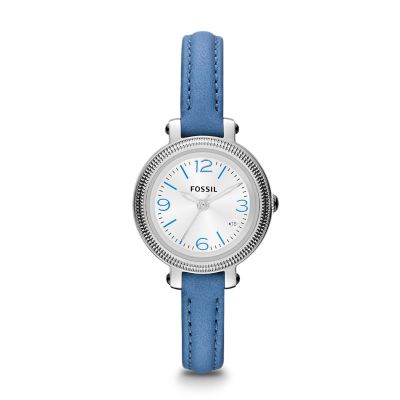 ES3304 - Heather Three Hand Leather Watch - Blue