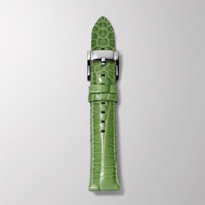 Fossil Green Croco Leather Strap Watch
