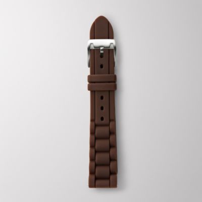 Fossil Boyfriend Silicone Watch Strap - Brown