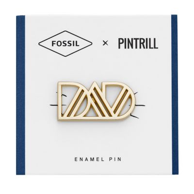 Fossil Fossil X Pintrill Dad Pin   GOLD- FCU0163710