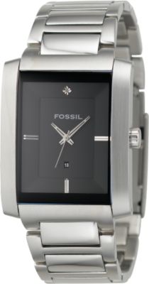 Fossil FS4375 Stainless Steel Black IP Diamond Dial 50M Mens Watch