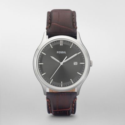 Fossil Ansel Leather Watch - Brown